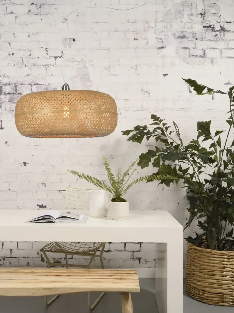 Lampe Suspendue "Palawan Bambou 1 Abat-jour, Naturel" de Good & Mojo