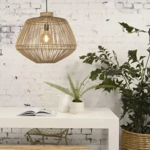 Lampe suspendue en rotin de Madagascar, naturel