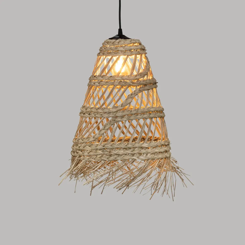 Lampe à Suspension Atmosphera Lahys - E27, non incluse - Ø28xH48cm - Naturel