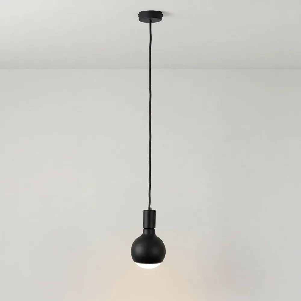 Lampe à suspension Filotto Metallico avec Ampoule Lucia - Noir