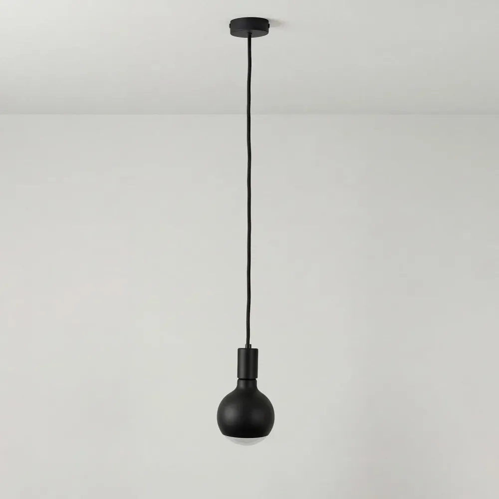 Lampe à suspension Filotto Metallico avec Ampoule Lucia - Noir