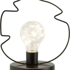 Lampe de Table Cosy & Trendy - Feuille - LED - Perles Lumineuses - H21cm - Noir