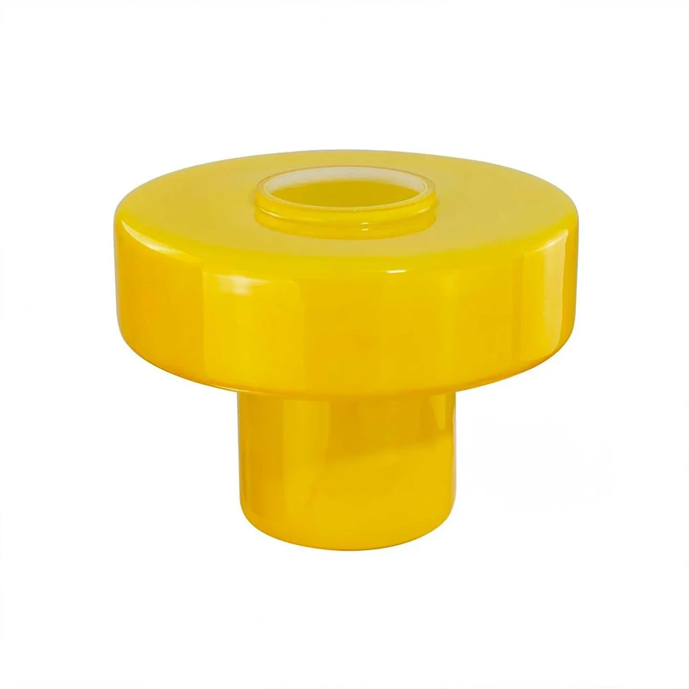 Lampe de table Foza en verre coloré et style rétro - Jaune