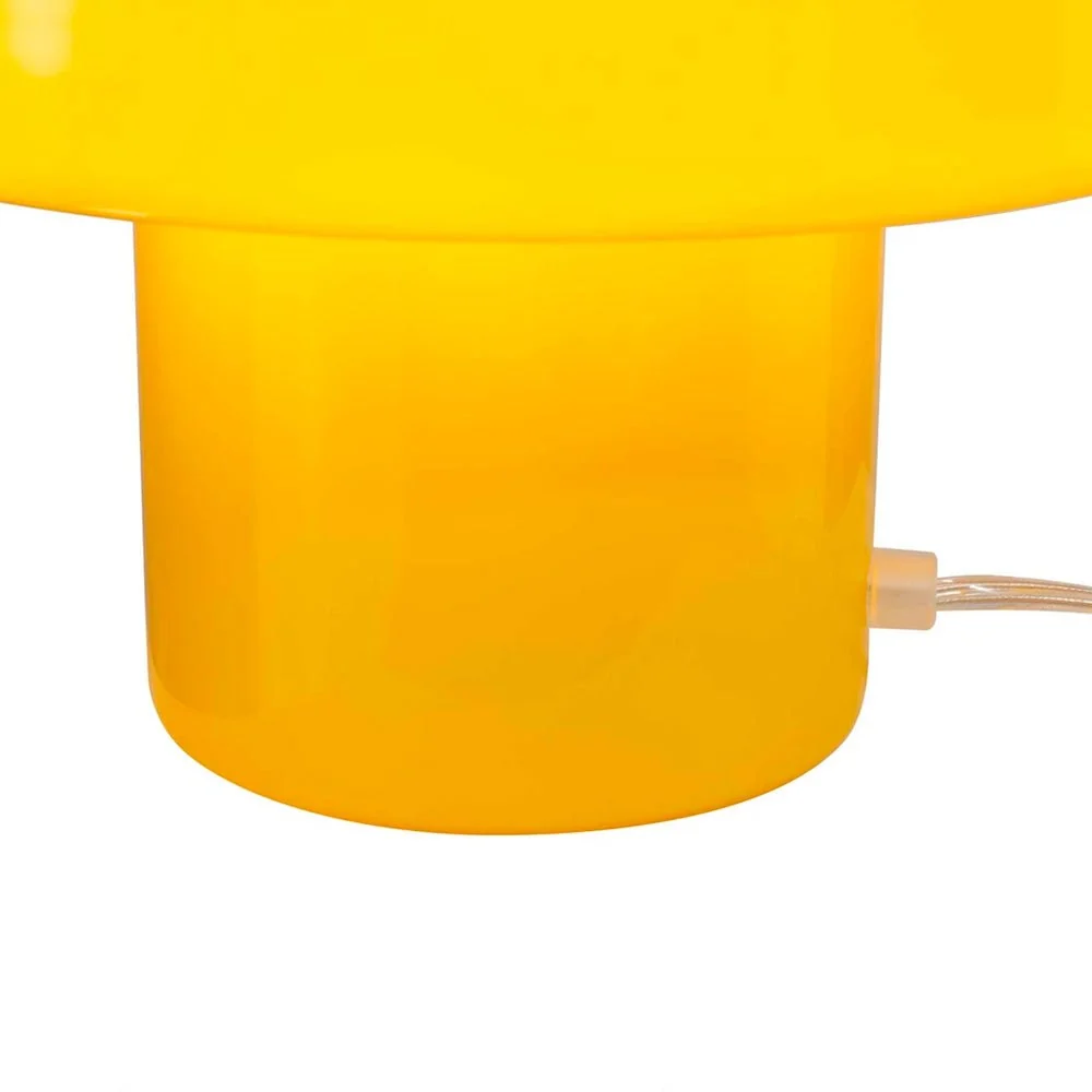 Lampe de table Foza en verre coloré et style rétro - Jaune