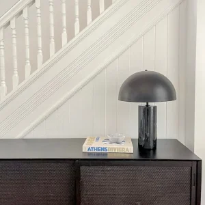 Lampe de Table Noire - Mia - Marbre Noir/Noir