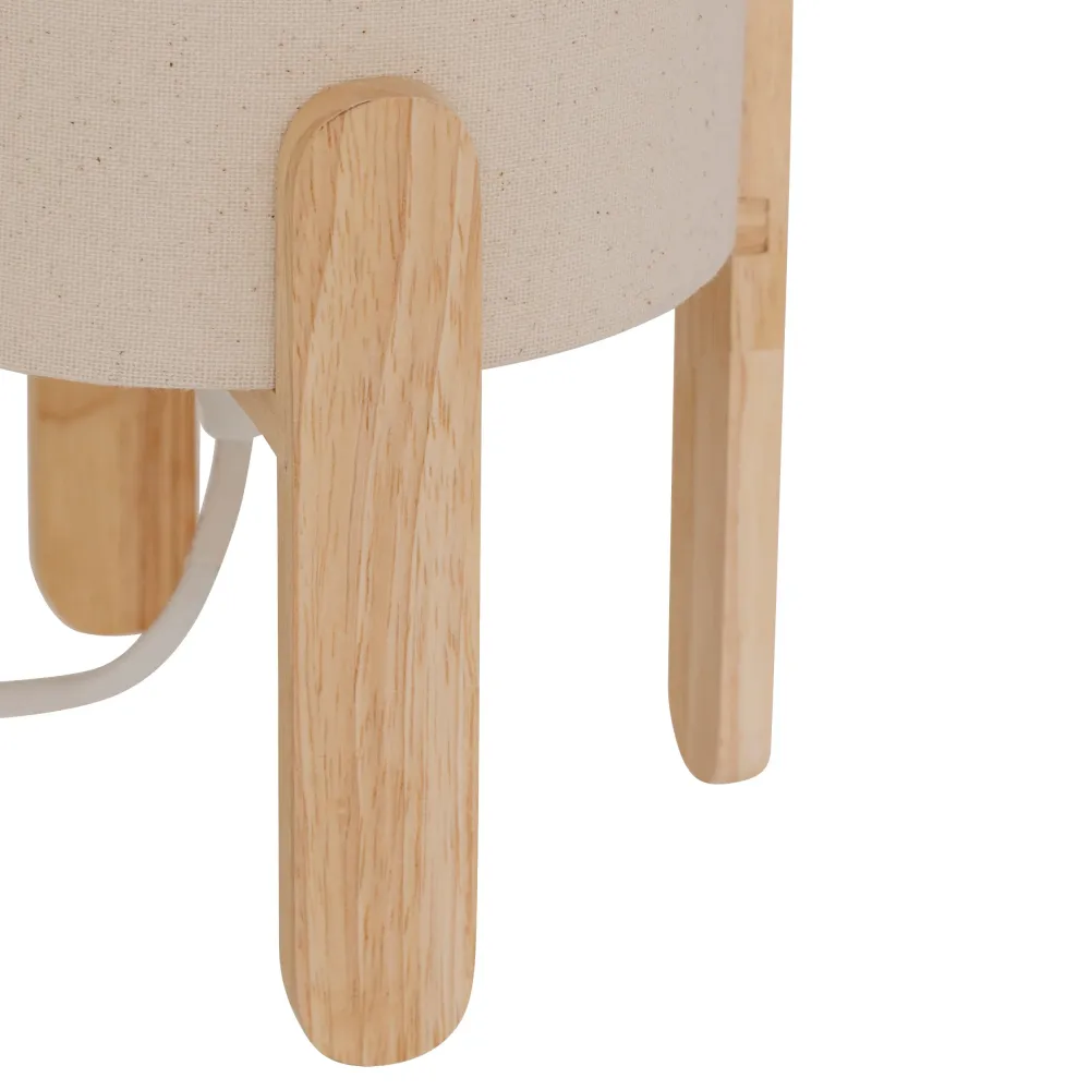 Lampe de table Rafa atmosphère - Ø18xh37cm - beige