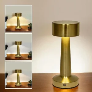 Lampe tactile DEL rechargeable avec fil USB 3,5 po x 8,25 po or