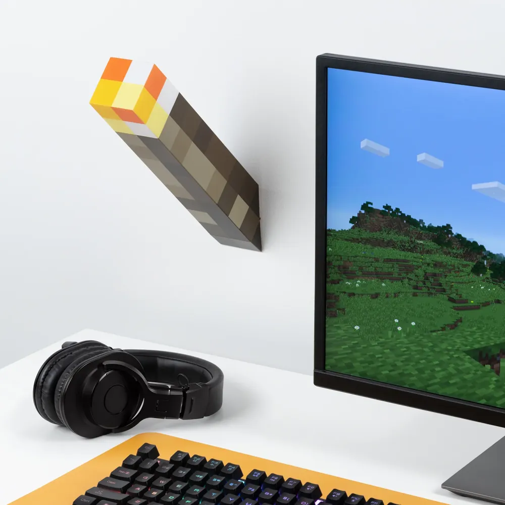 Lampe torche, lampe de table et lampe murale Minecraft