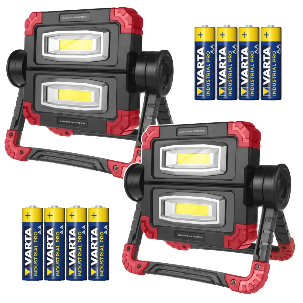 Lampe de travail LED COB Maclean, 300 lm, 3 modes d'éclairage, température de couleur 6500K, MCE439 2 pièces + 8 piles Var...