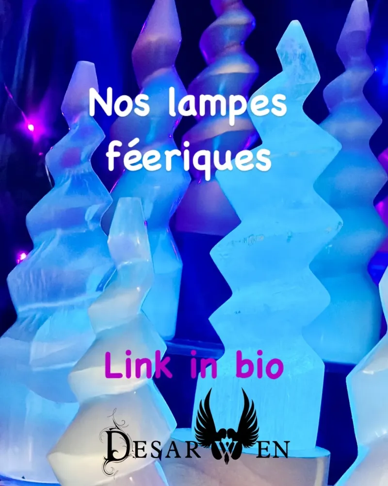 Lampe usb en spirale de sélénite