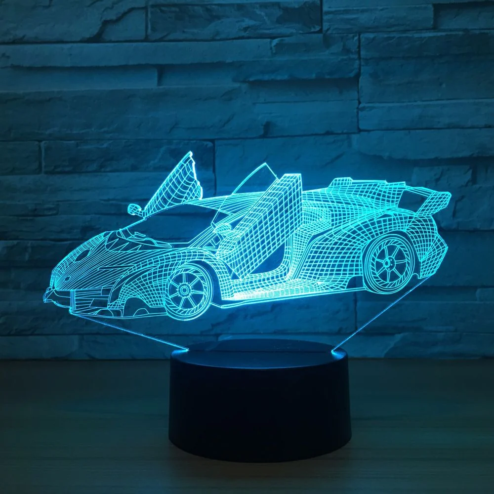 Lampe 3D Voiture de Sport