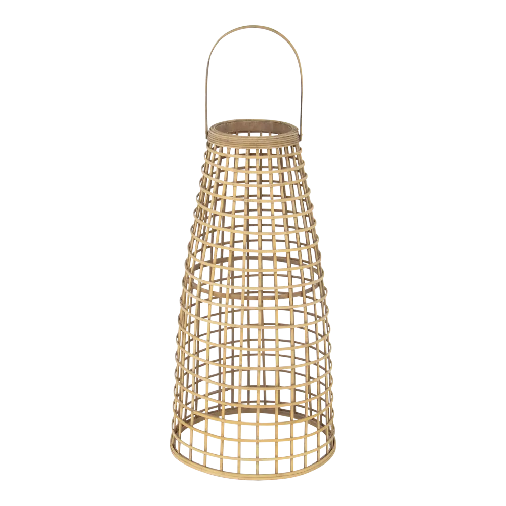 Lanterne Anzu naturelle avec LED, S/2