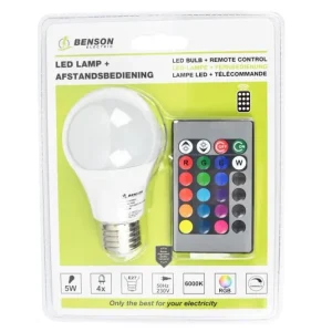Led Lampe E27 3 Led 4 W Multicolor + Télécommande