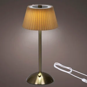 LED lampe de table doré rechargeable fixe intérieur H30,5 cm