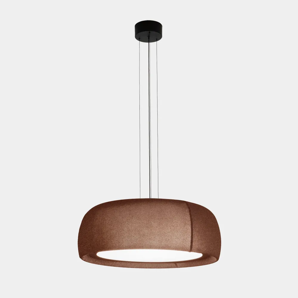 LedsC4 Gong LED Phase Cut Pendant Ceiling Lamp Brown Ral 8016 l Verme 00-8933-W1-L1