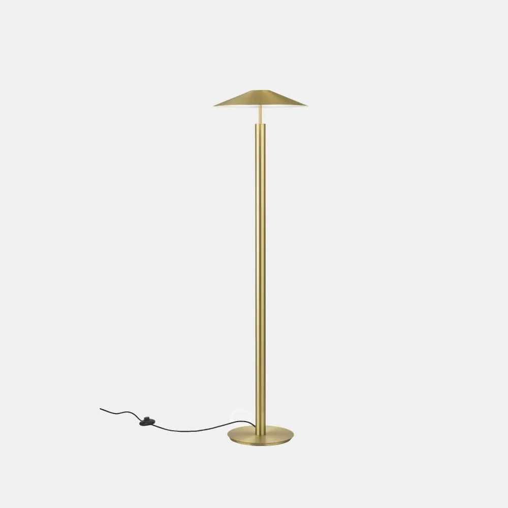 LedsC4 Living Room Floor Lamp H LED Matte Gold 25-7742-DN-DN