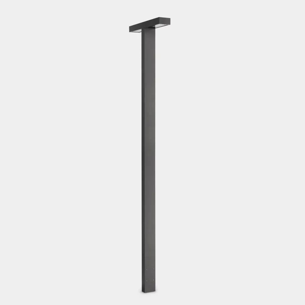 LedsC4 Street lamp Ele 2 LED lights 49 DALI-2 urban gray 55-E106-Z5-CL