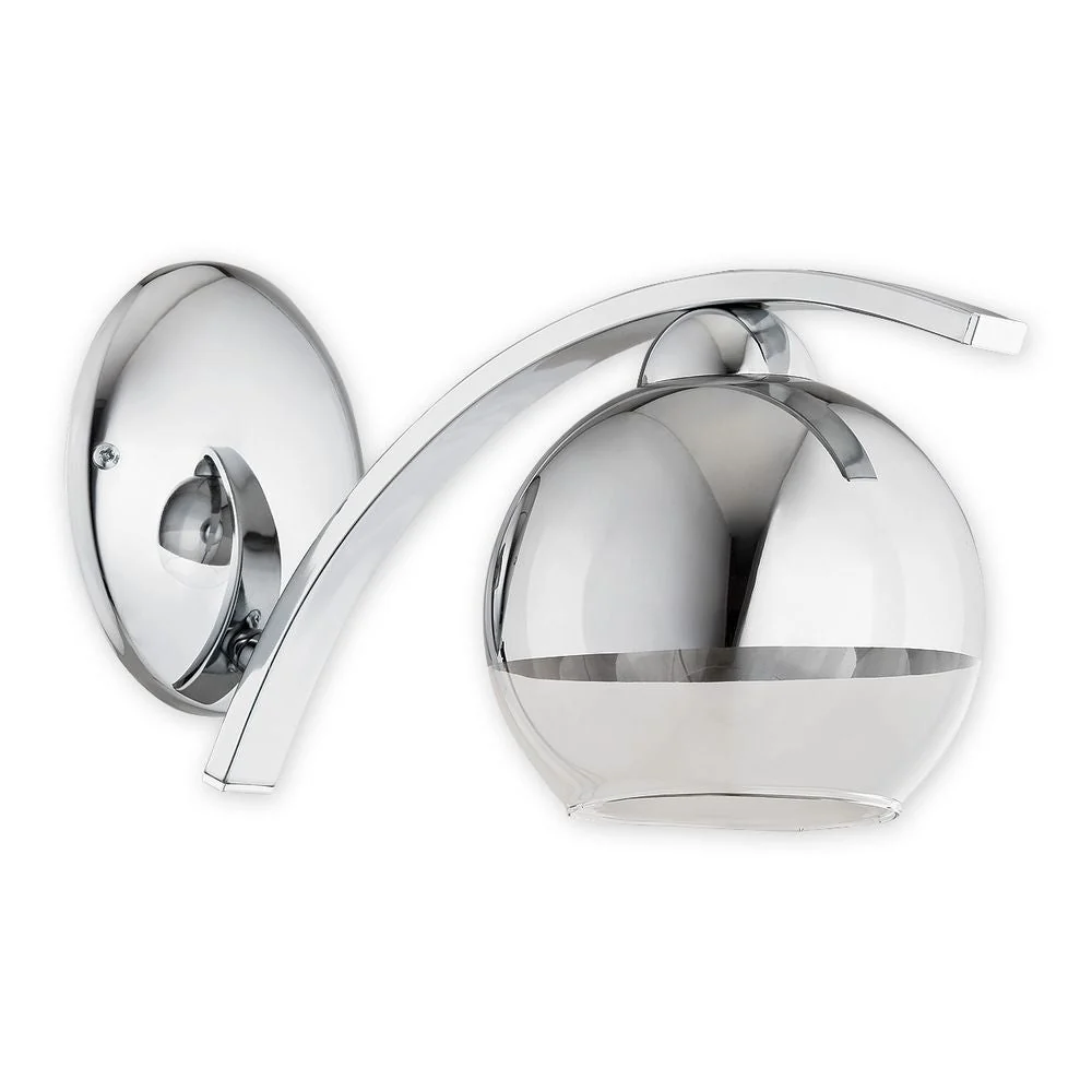Applique murale Lemir Leo 1xE27 acier Chrome