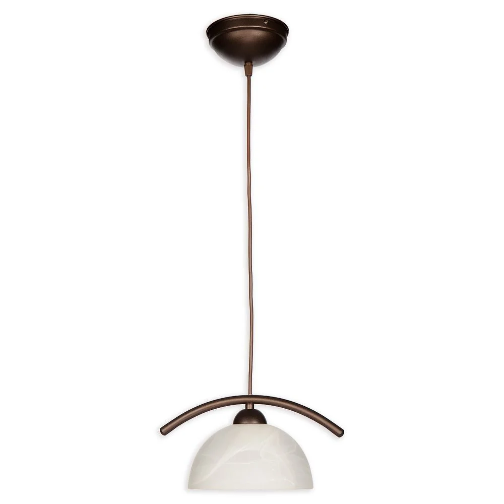 Lampe Pandant Lemir Loko 1xE27 acier wengé rouille