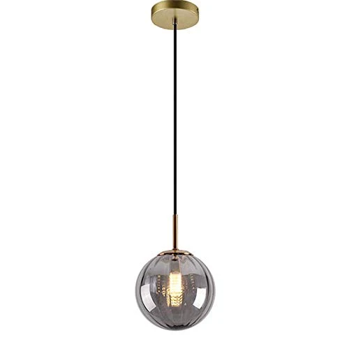 LFsem Plafonnier Simple Tête Coloré Ø15cm Globe En Verre Suspension E14 Loft Chambre Restaurant Suspension Lustre Simple M...