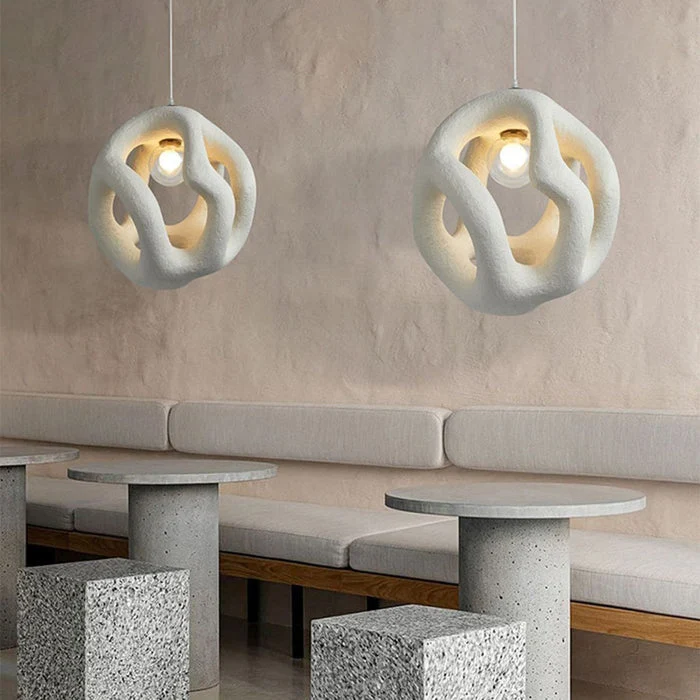 Élégance Asymétrique - Suspension Wabi Sabi en Style Moderne