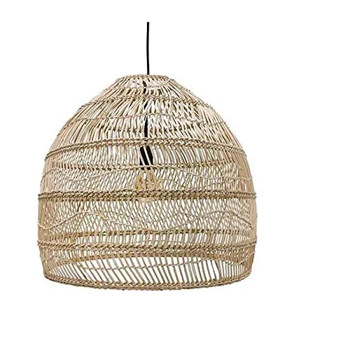 Chambre Suspensions Lampe,Lustres Salon,Luminaire Pendante Salle À Manger,Éclairage De Plafond Bureau,Lampe Rotin De Luxe...