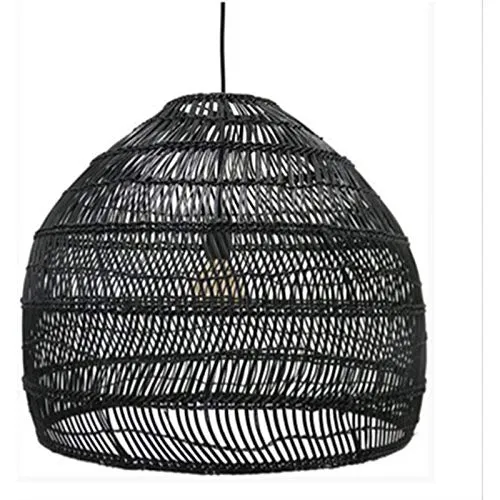 Chambre Suspensions Lampe,Lustres Salon,Luminaire Pendante Salle À Manger,Éclairage De Plafond Bureau,Lampe Rotin De Luxe...