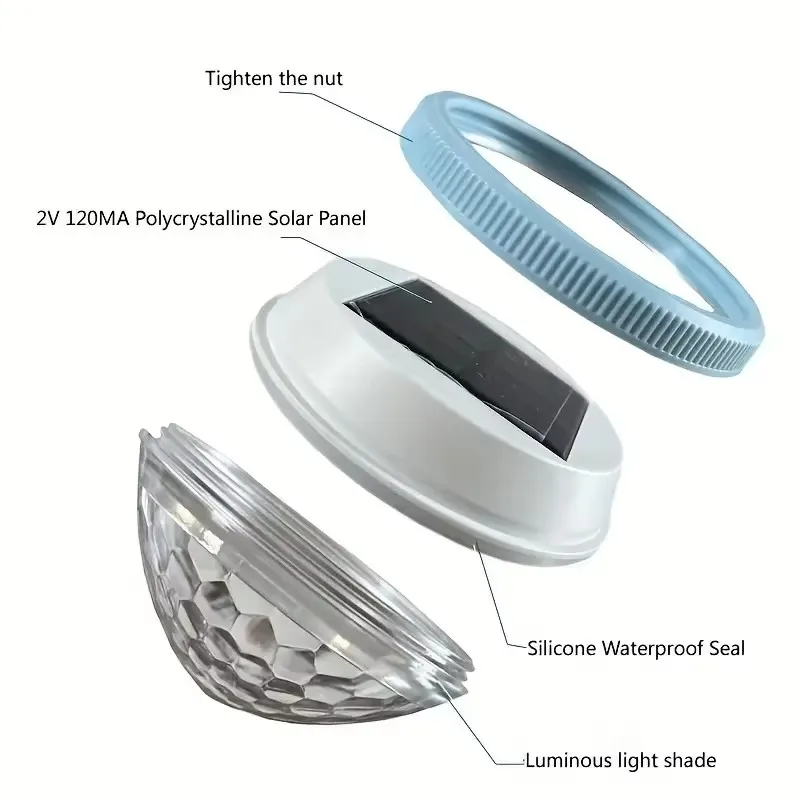 Lot de 2 Lampes Solaires Flottantes pour Piscine