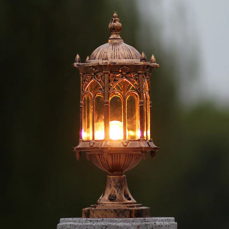 lampe pilier d'extérieur rétro pour éclairage de paysage Transparent Lumeers_marketplace