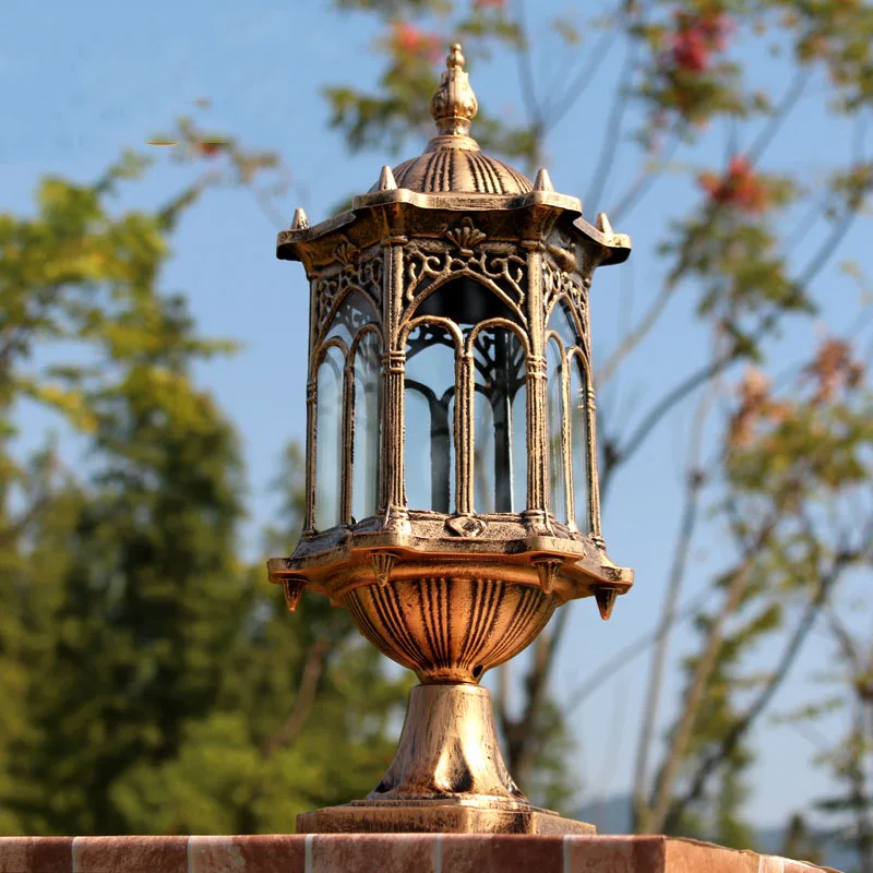 lampe pilier d'extérieur rétro pour éclairage de paysage Transparent Lumeers_marketplace