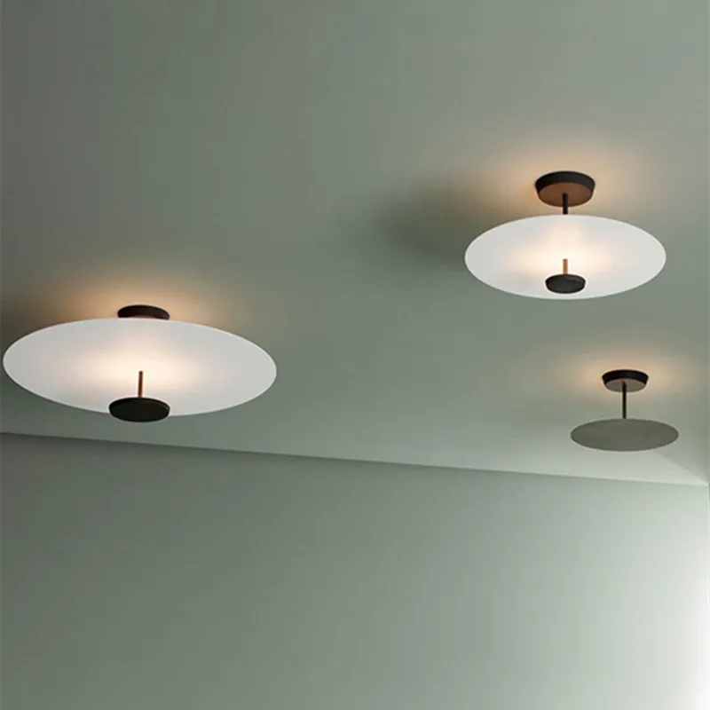 Plafonnier scandinave design nordique minimaliste plafonniers à intensité variable décoration de salon lampe de couleur de...