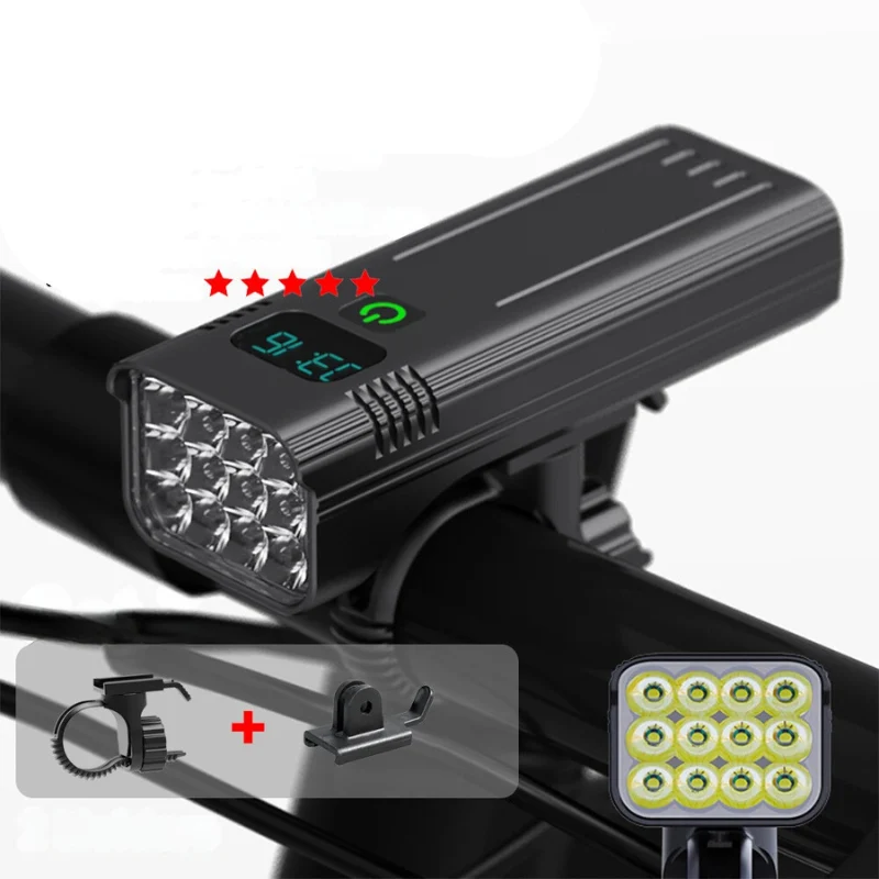 LumiCyclo – Lampe Vélo LED 5000LM Rechargeable avec 3 Supports A