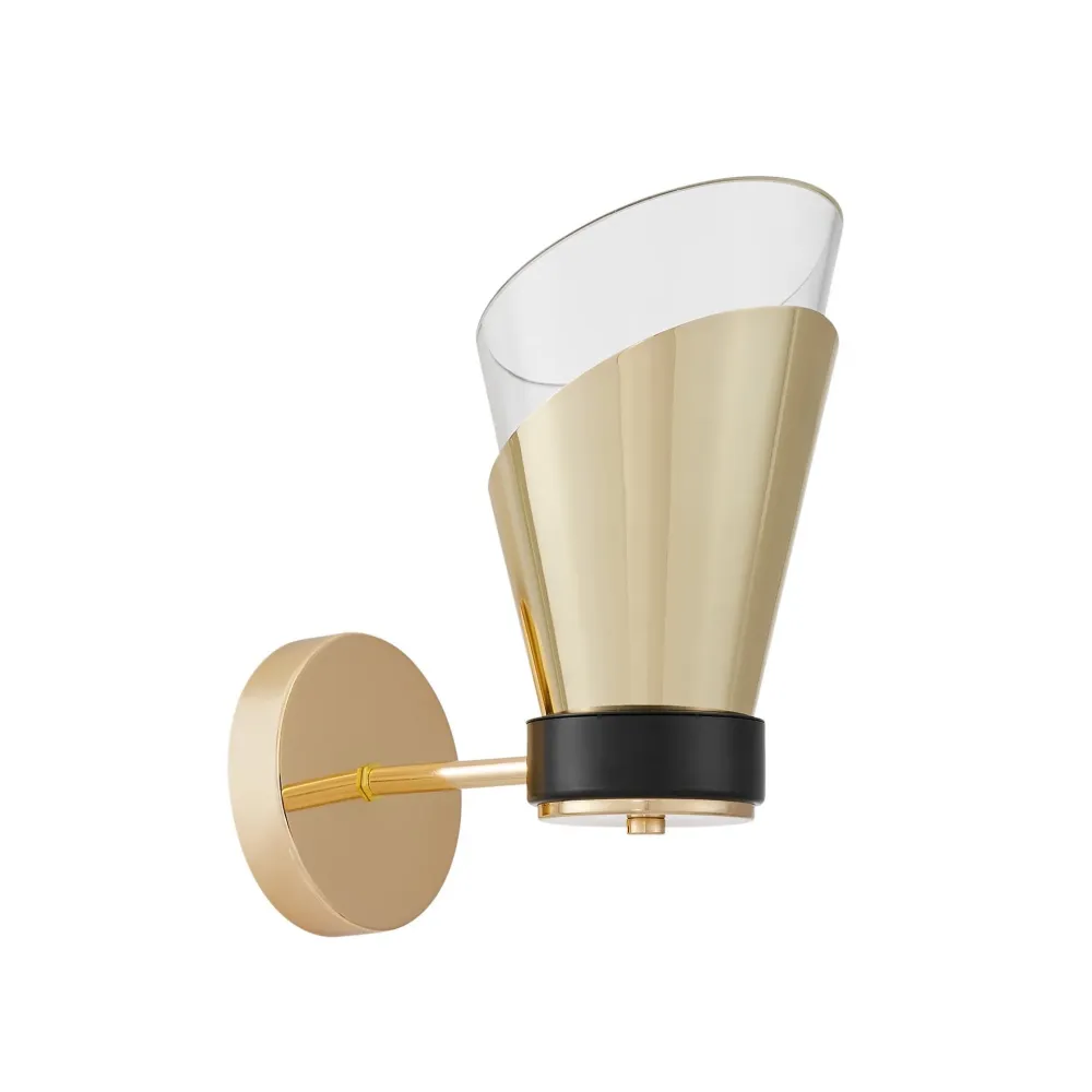 Applique murale Lumina Deco Fabro 1L, douille E27, hauteur 28 cm Chrome