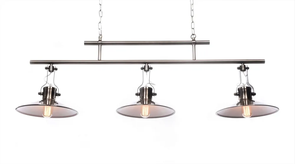 Suspension linéaire Lumina Deco Setorre 3L, douille E27, largeur 120 cm