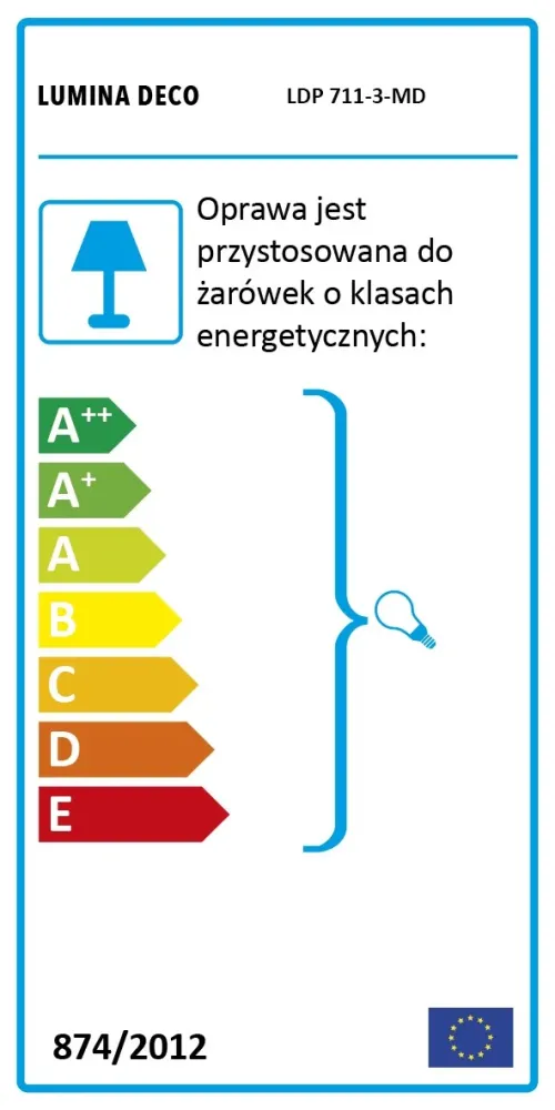 Suspension linéaire Lumina Deco Setorre 3L, douille E27, largeur 120 cm