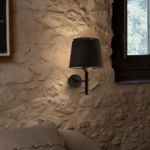 Luminaire chic : Applique murale SAVOY noire