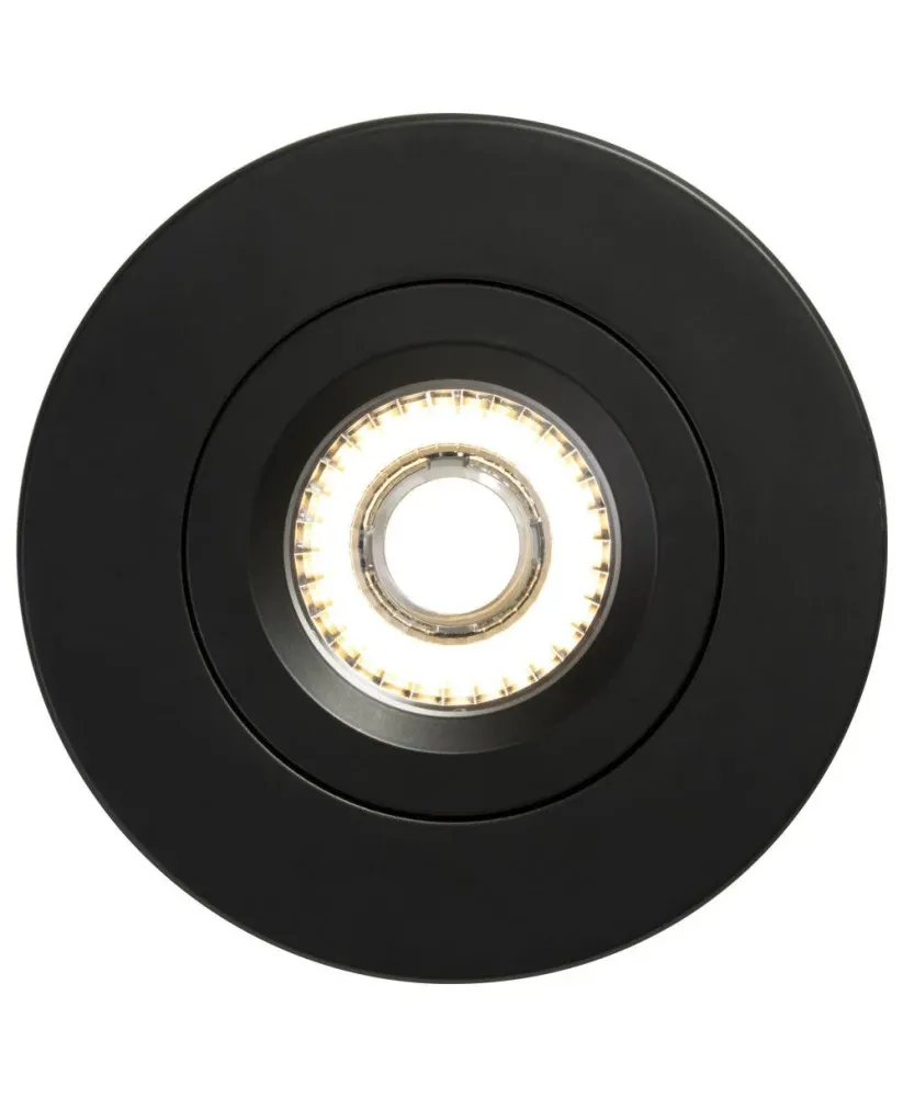Luminaire encastré rond à DEL Luna noir Liteline de 4 po, modèle RA4-12G-90BK