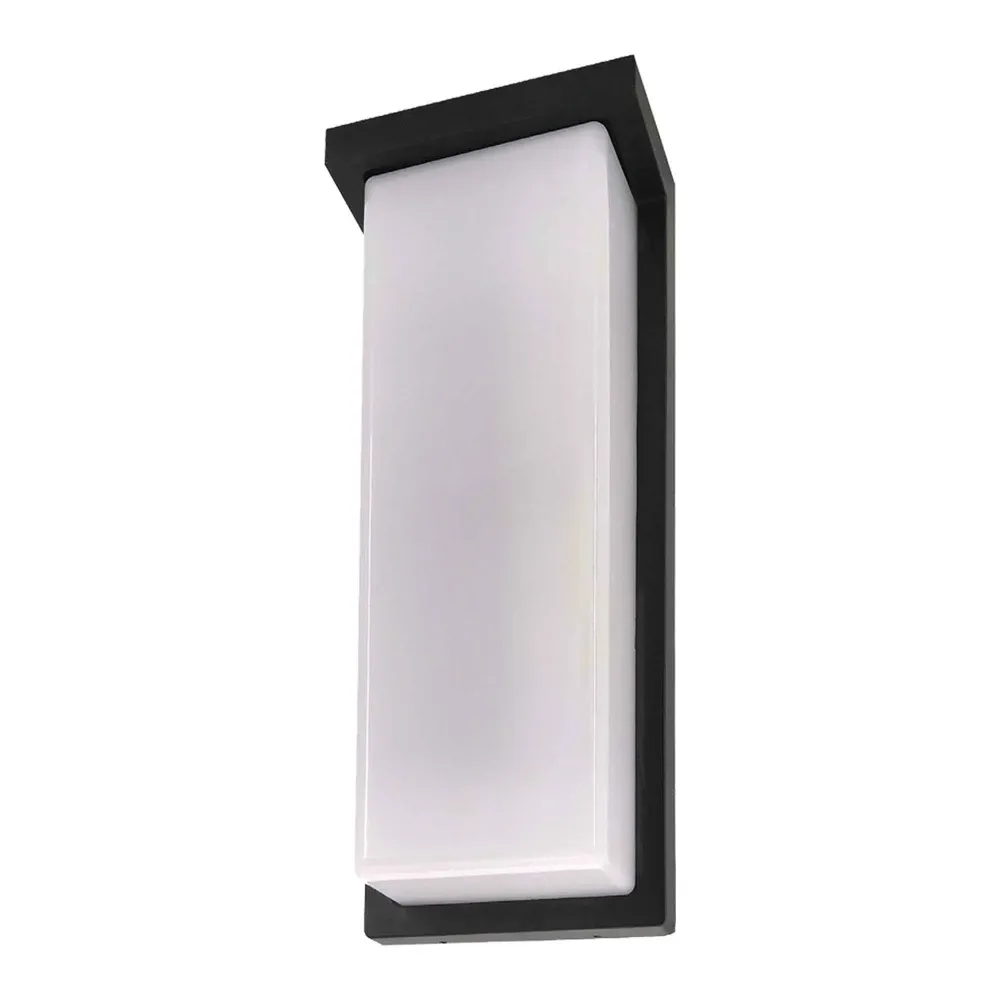 Luminaire mural d'extérieur noir avec DEL de la collection Viva, 6" x 14"