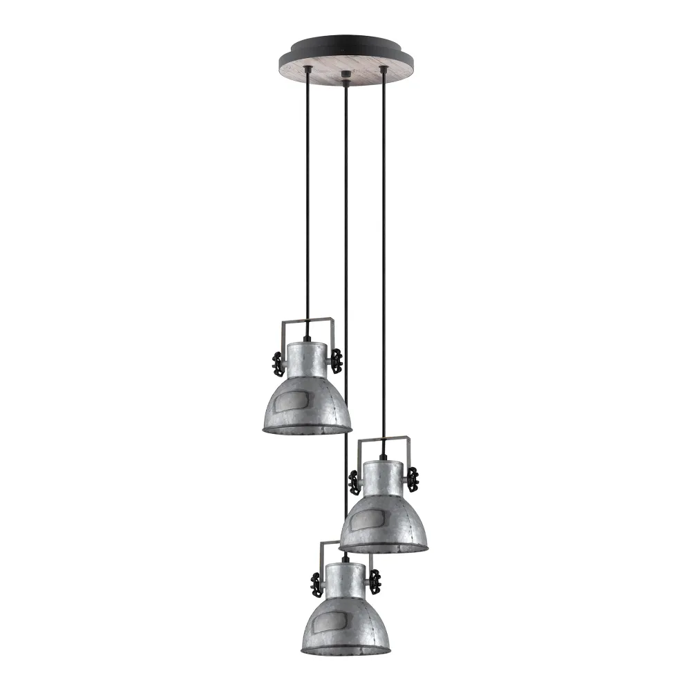 Luminaire suspendu sur tige Barnstaple à 3 lumières