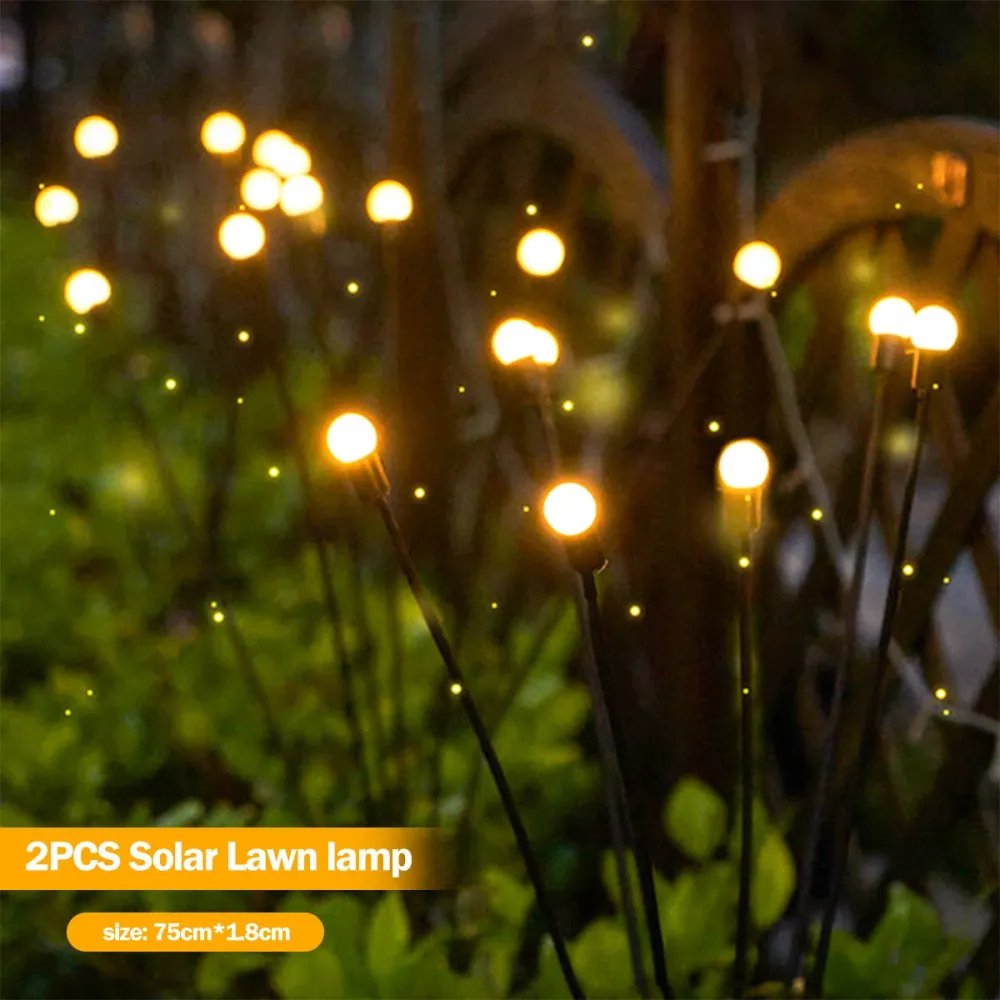 Lumières lucioles à énergie solaire 2pcs