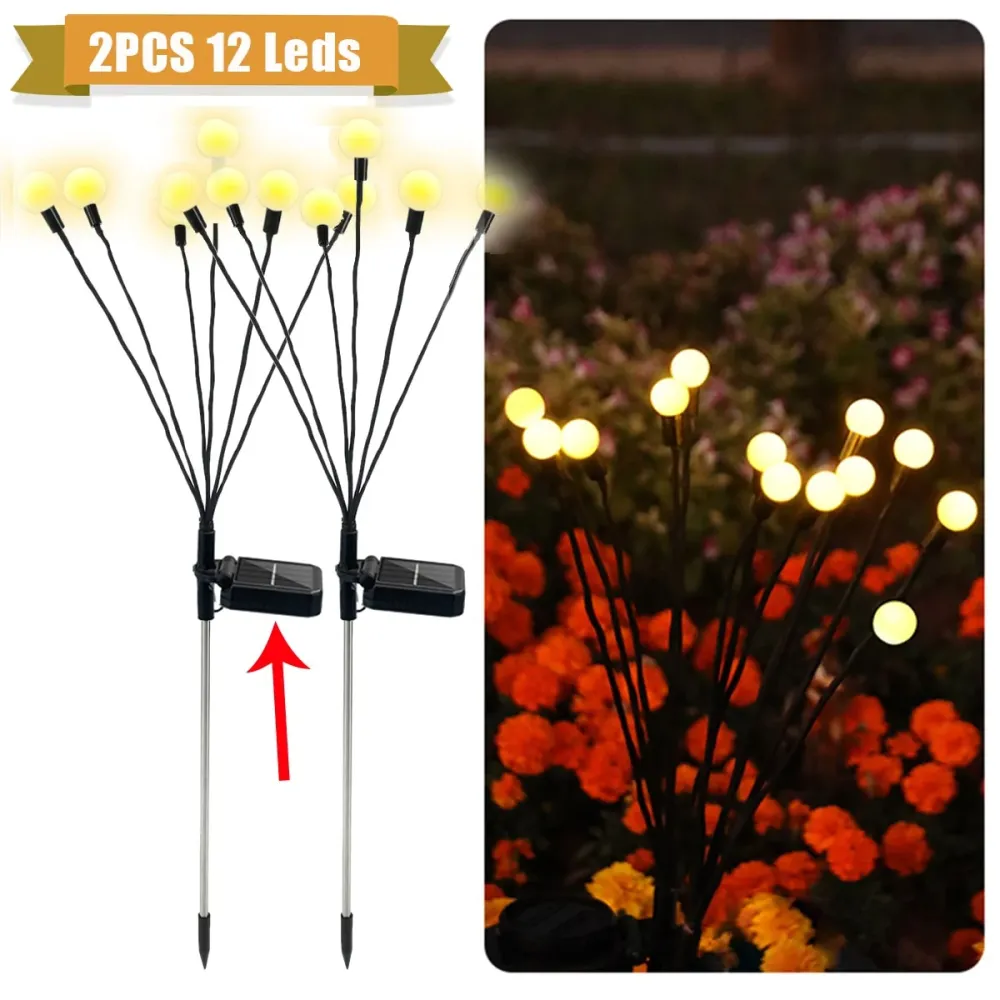 Lumières lucioles à énergie solaire 2pcs