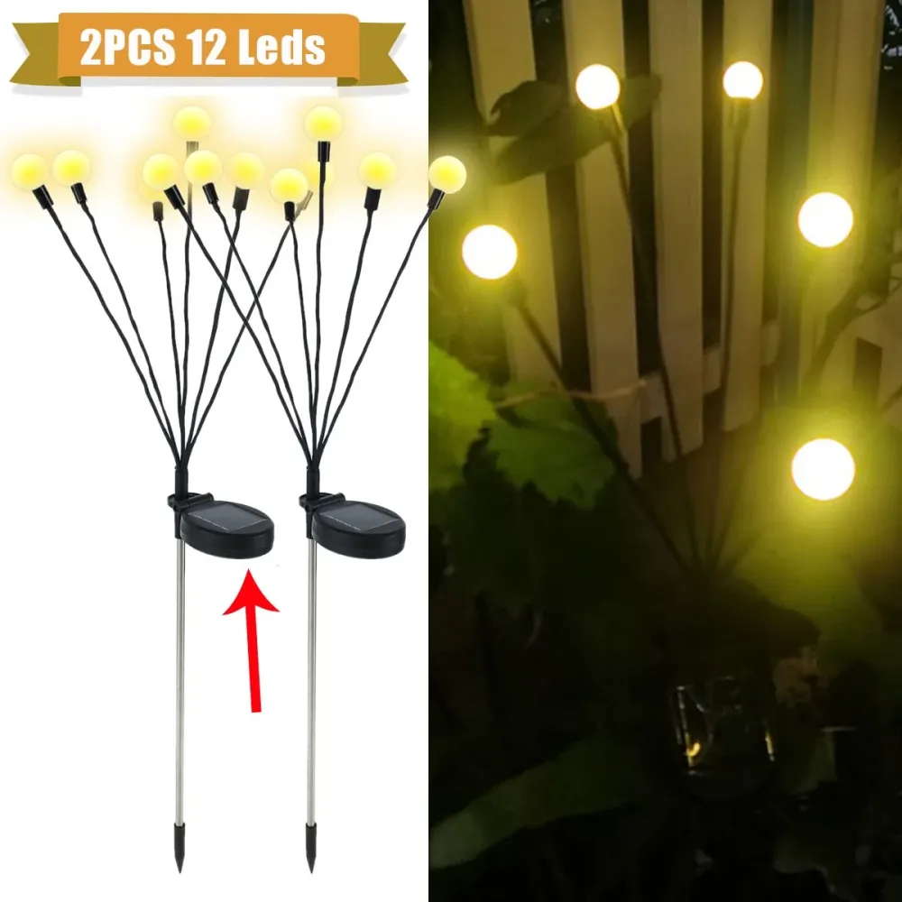 Lumières lucioles à énergie solaire 2pcs