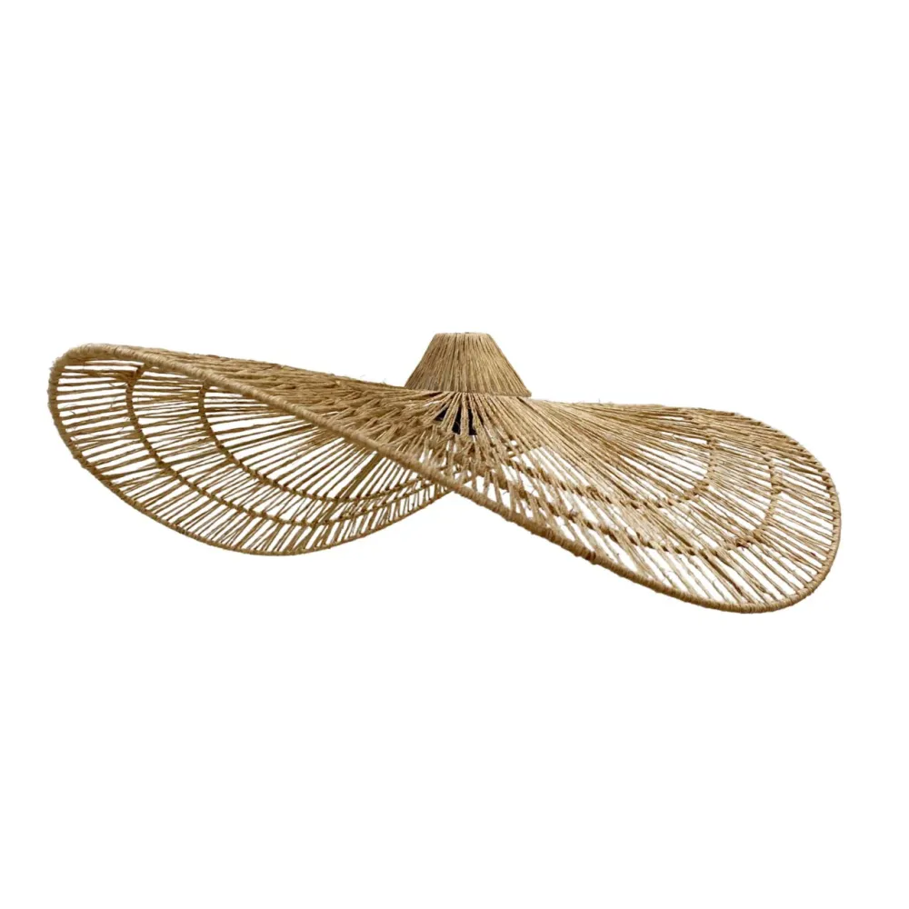 Abat jour naturel MARBELLA en jute naturel H14cm style bohème pour monture électrique E27 Lumisky