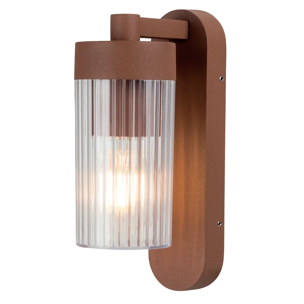 Applique murale d'extérieur sur secteur culot E27 corten CLARA H24cm Lumisky