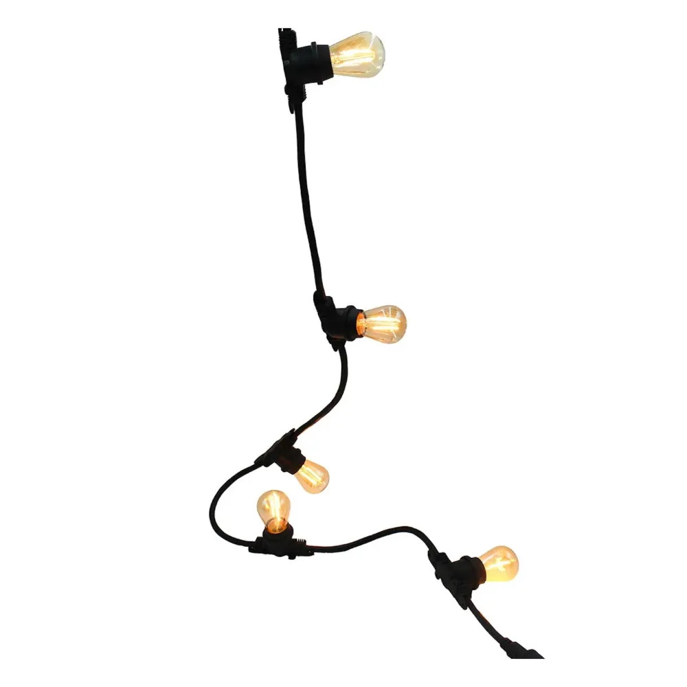 Guirlande lumineuse extérieur connectable 20 ampoules à filament vintage douille E27 LED blanc chaud LINK ME LIGHT 8m Lumisky