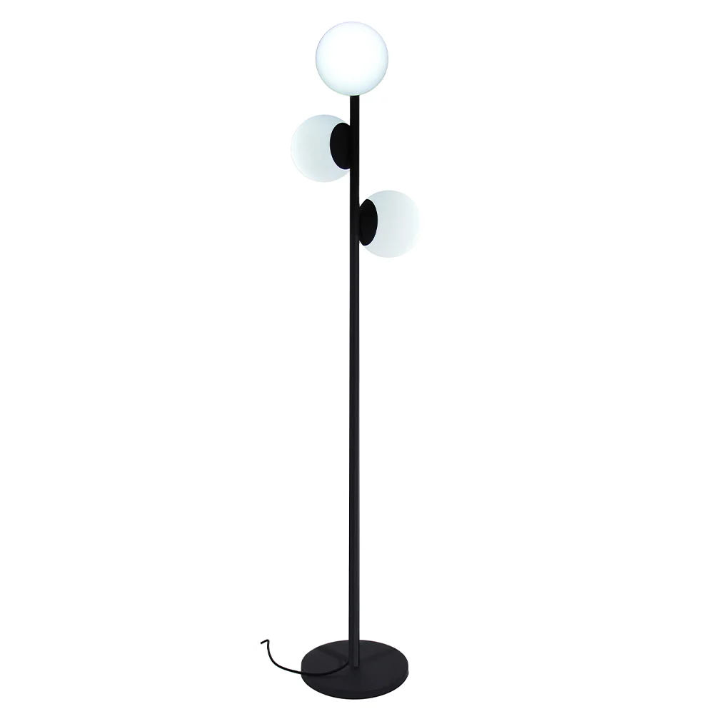 Lampadaire filaire pied métal éclairage puissant LED blanc GLOBY TREE H175cm culot E27 Lumisky