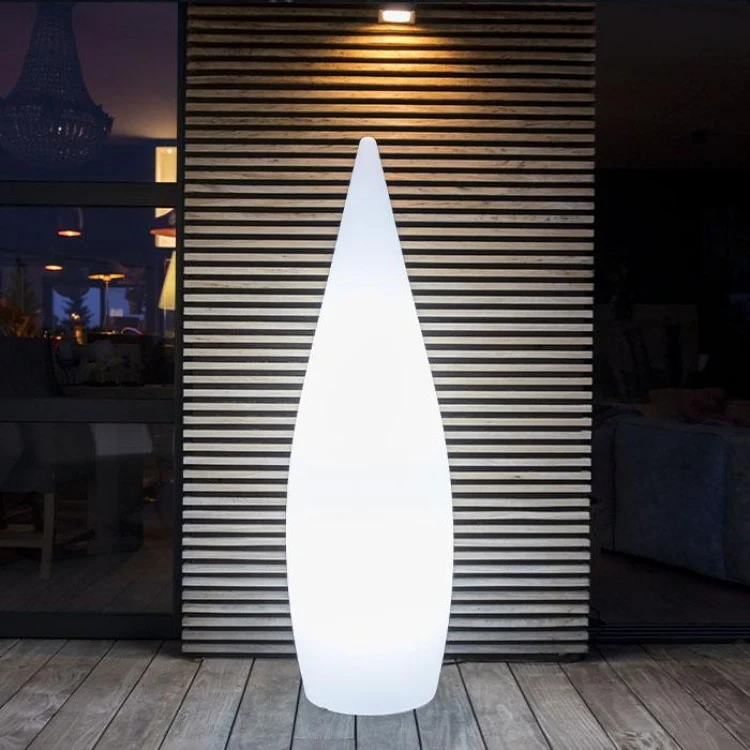 Lampadaire lumineux filaire goutte pour extérieur éclairage puissant LED blanc CLASSY H120cm culot E27 Lumisky