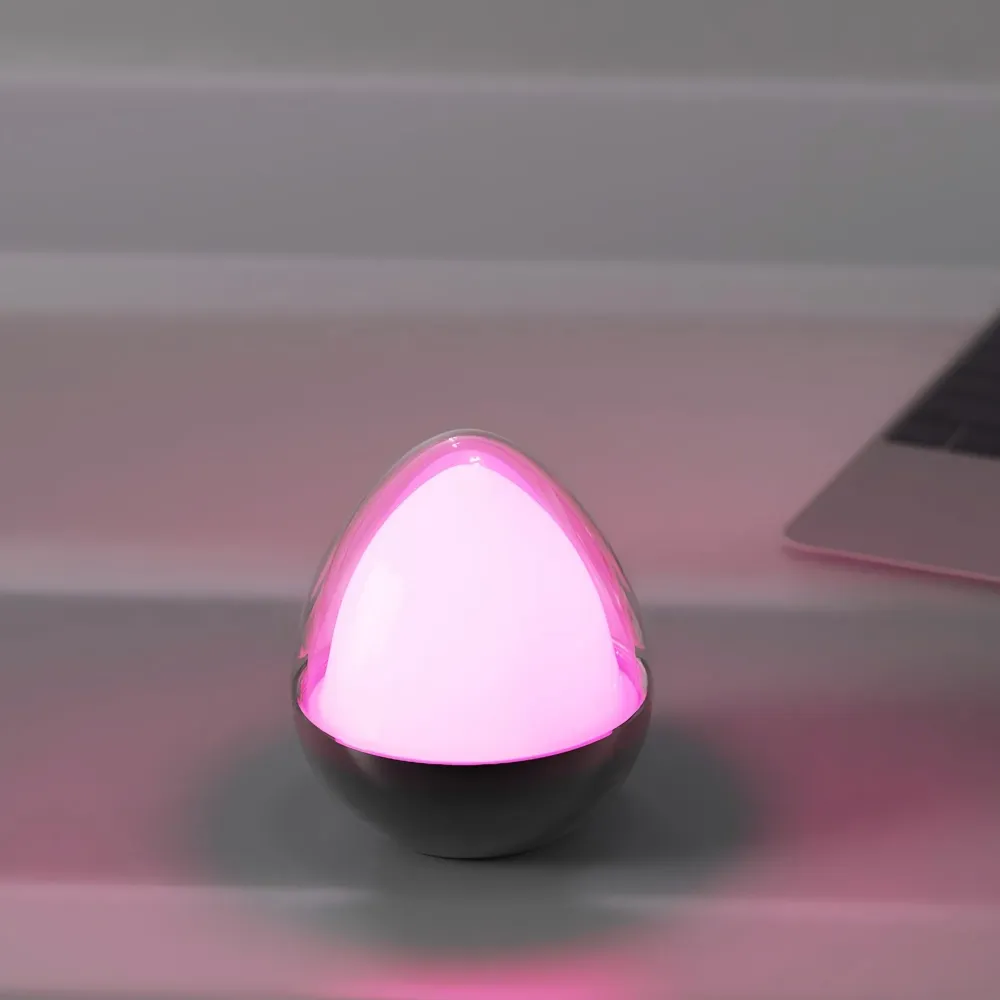 Lampe de table décoration LED blanc + RGB rechargeable OVIE H12cm Lumisky