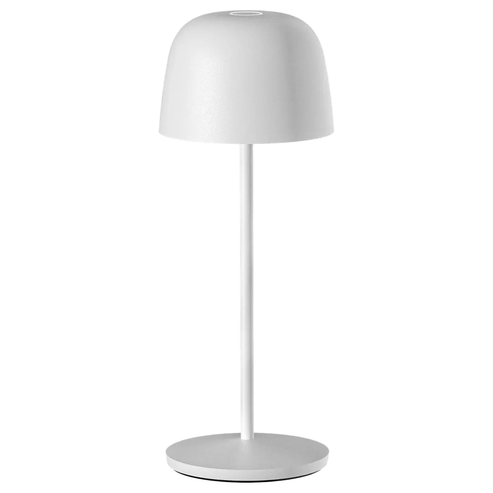 Lampe de table touch sans fil en aluminium blanc LED SOPHIA WHITE blanc dimmable H28cm Lumisky