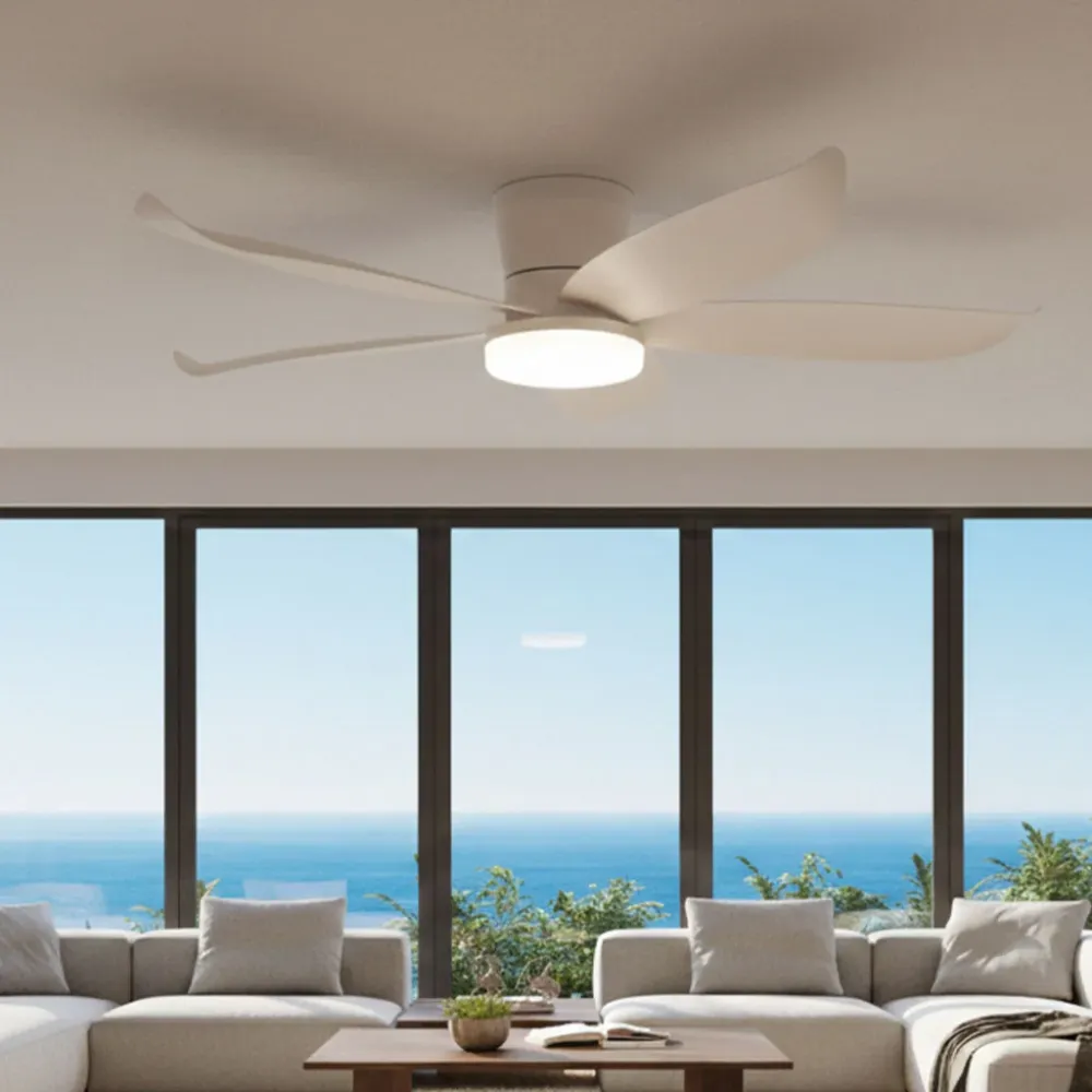 Ventilateur de Plafond CALYRO 107cm avec Éclairage LED 30W Puissant Grand Ventilateur Silencieux 55dB pour Salon Salle à M...